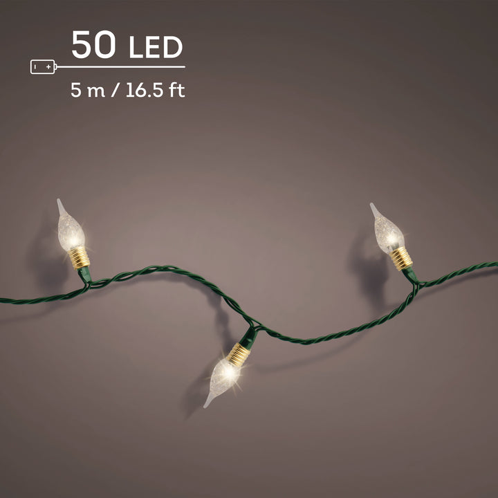 Lumineo Vintage Twinkle - Warm White Lights on Green Wire