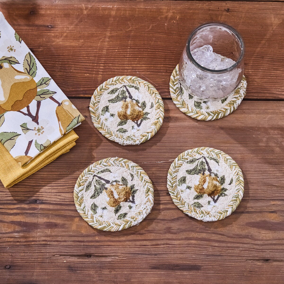 Golden Pear Braided Coaster