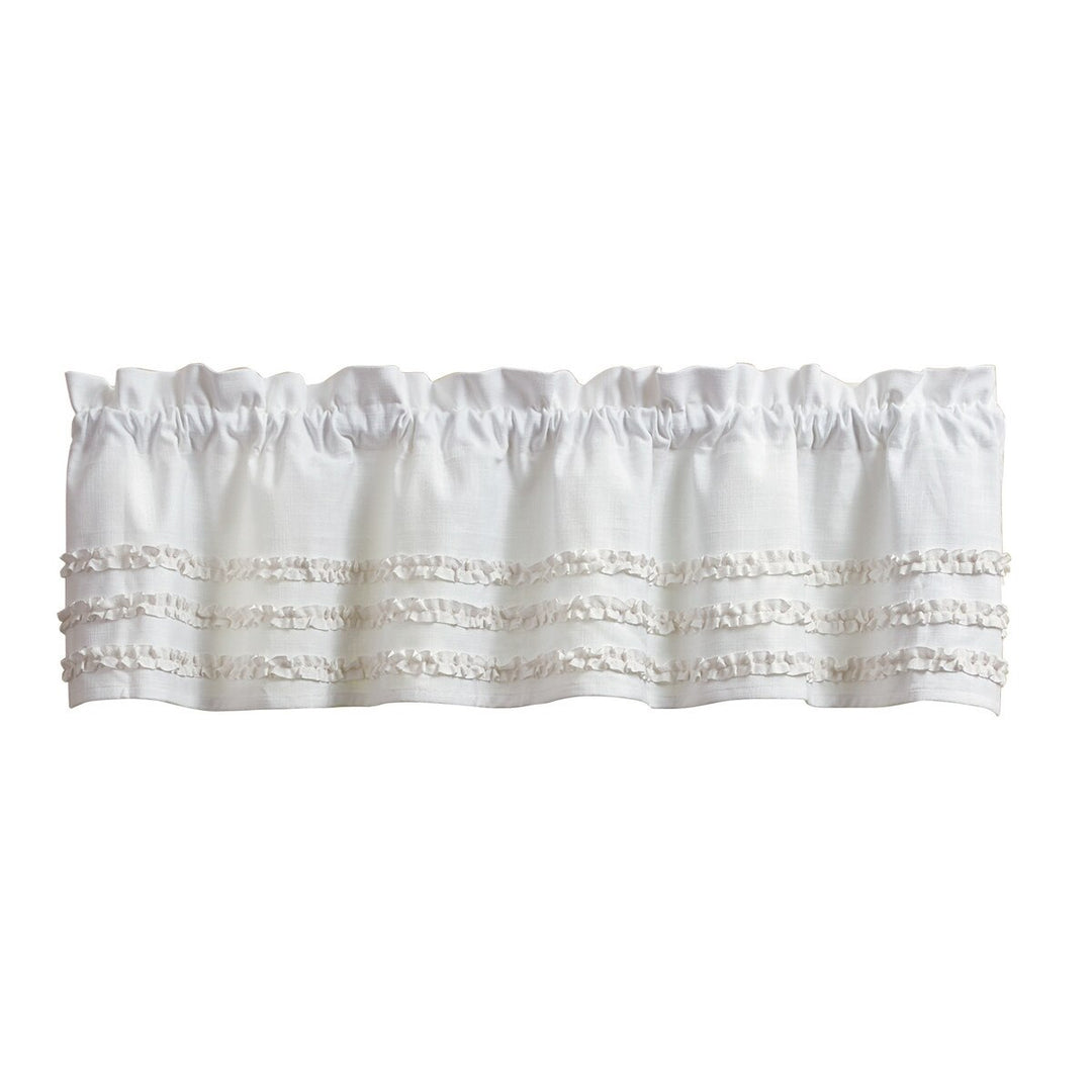 Colette White Ruffle Valance