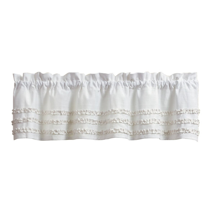 Colette White Ruffle Valance