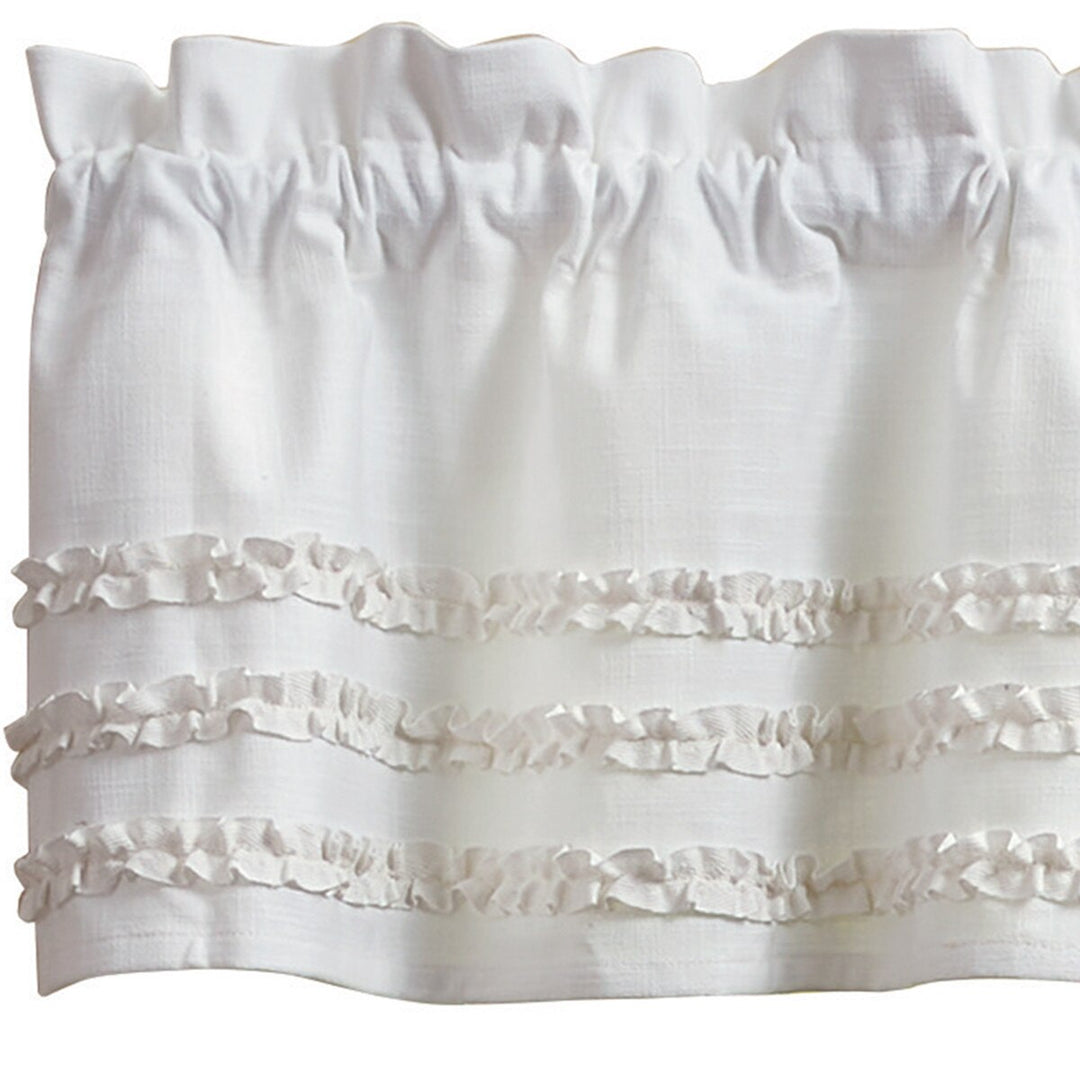 Colette White Ruffle Valance