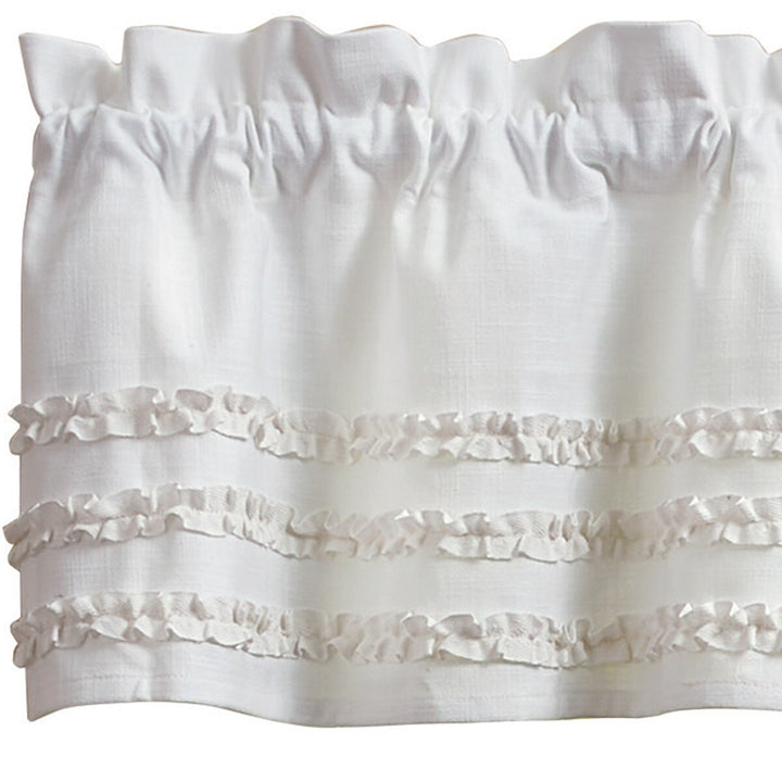 Colette White Ruffle Valance