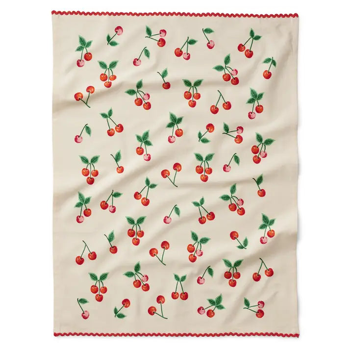 Rifle Paper Cherries Tea Towel