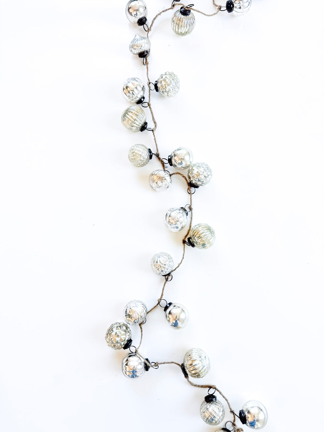 Antiqued Mercury Glass Ornament Garland