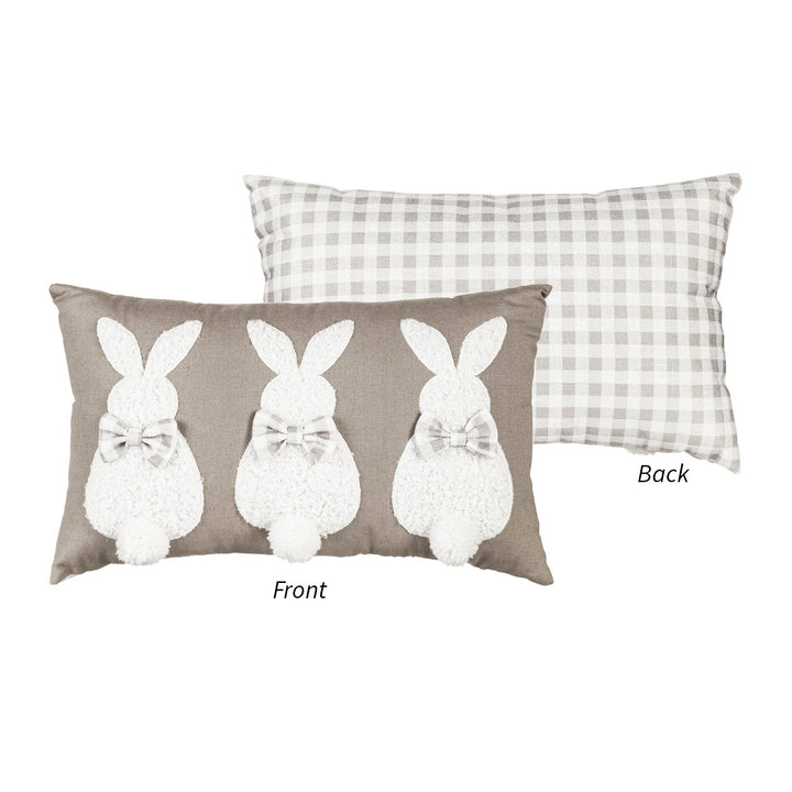 Sherpa Bunny Trio Lumbar Pillow