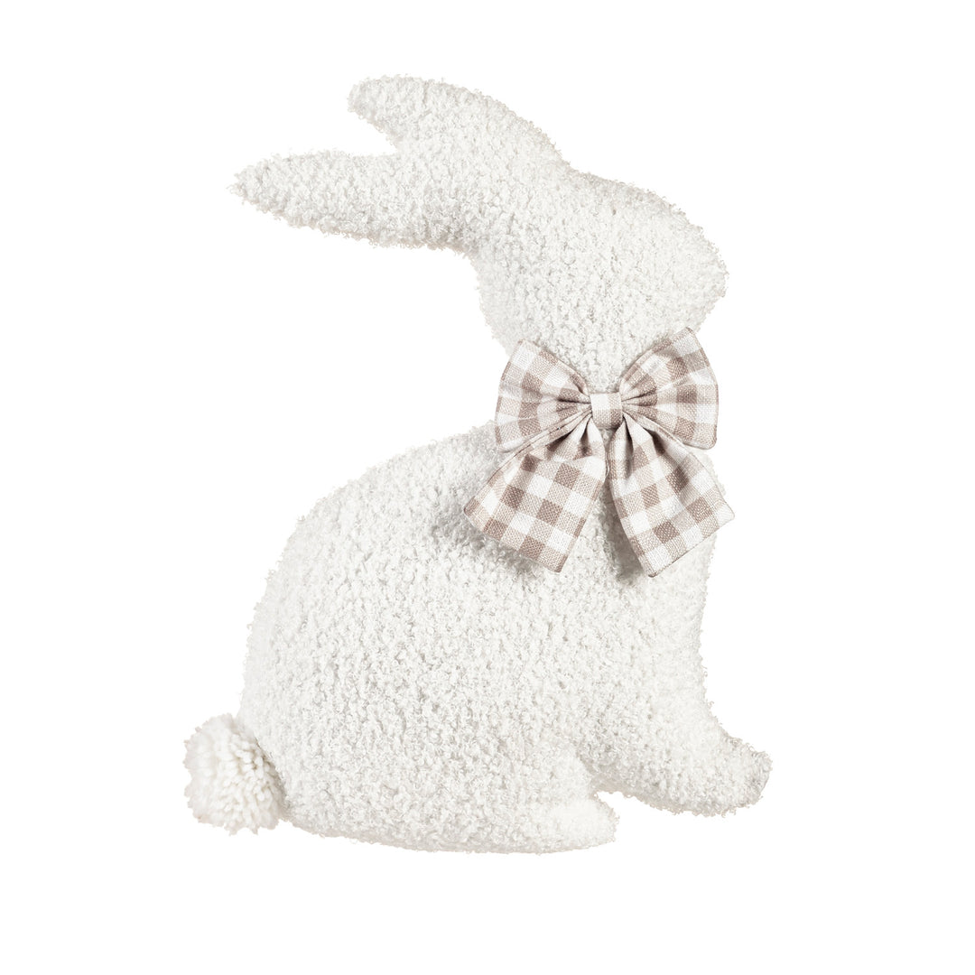 Checked Sherpa Bunny Pillow