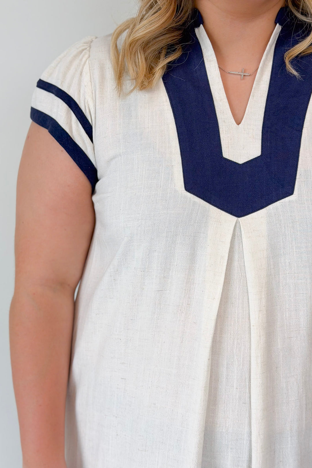 Contrast Midi Dress