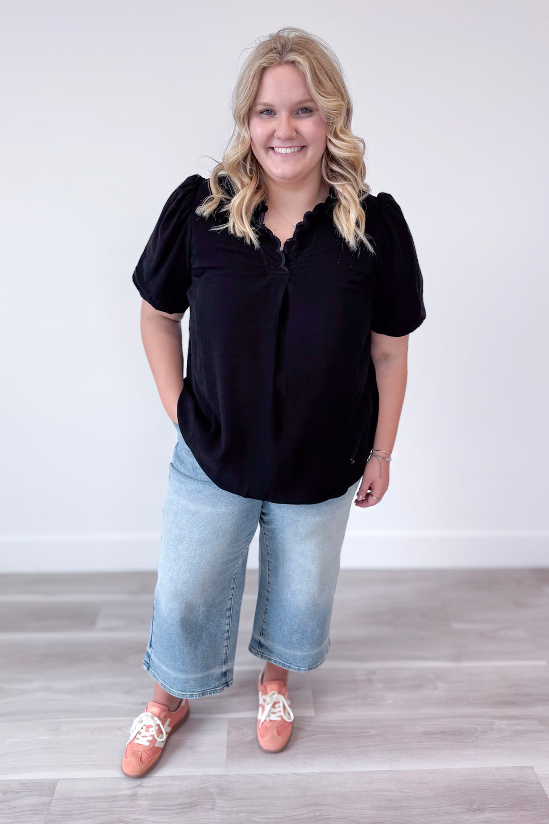 Bubble Sleeve Top