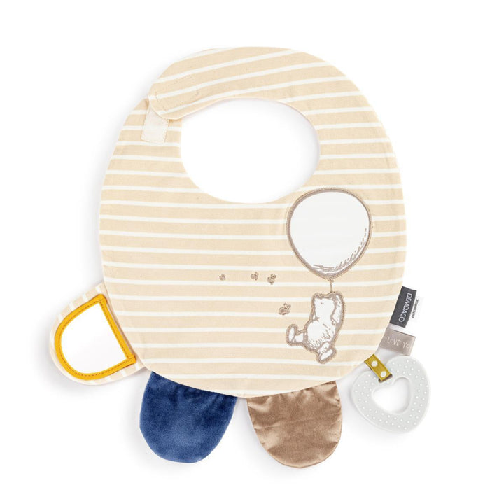 Tan & Blue Activity Bib