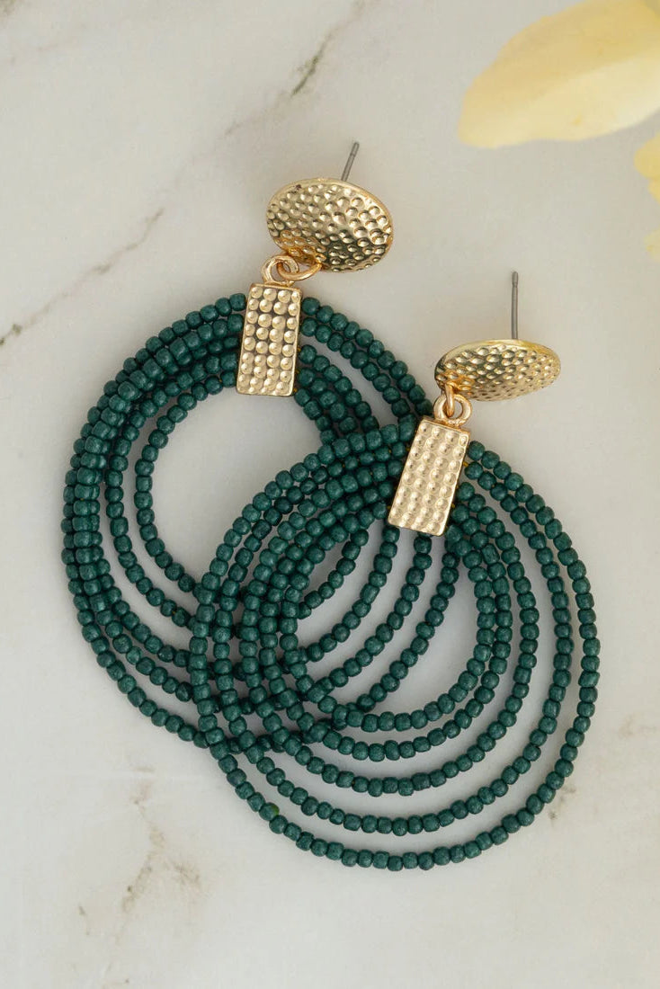 Marise Hoop Seed Bead Earrings