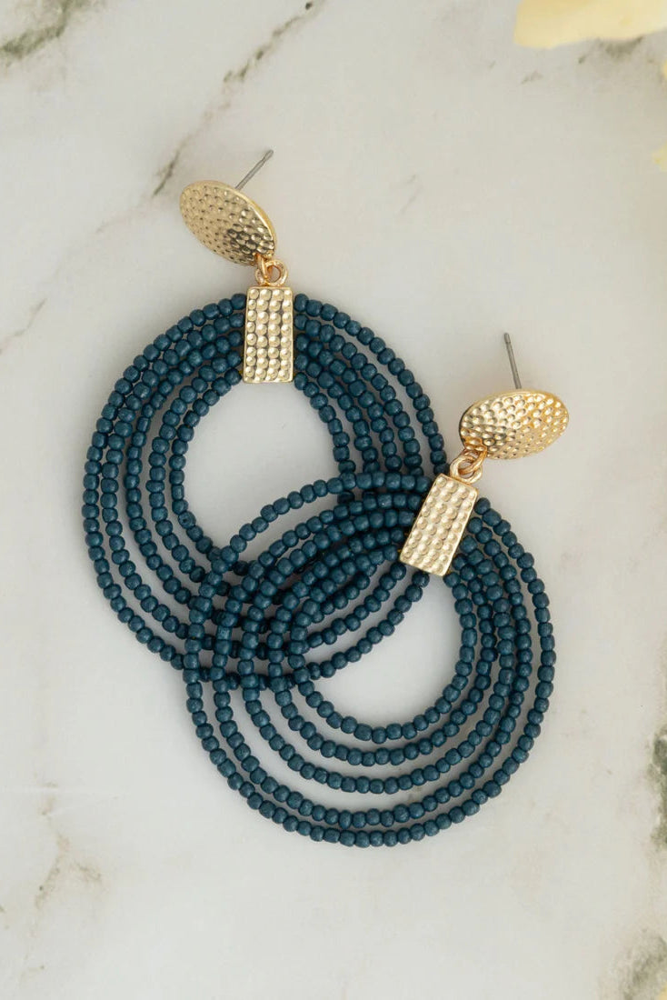 Marise Hoop Seed Bead Earrings