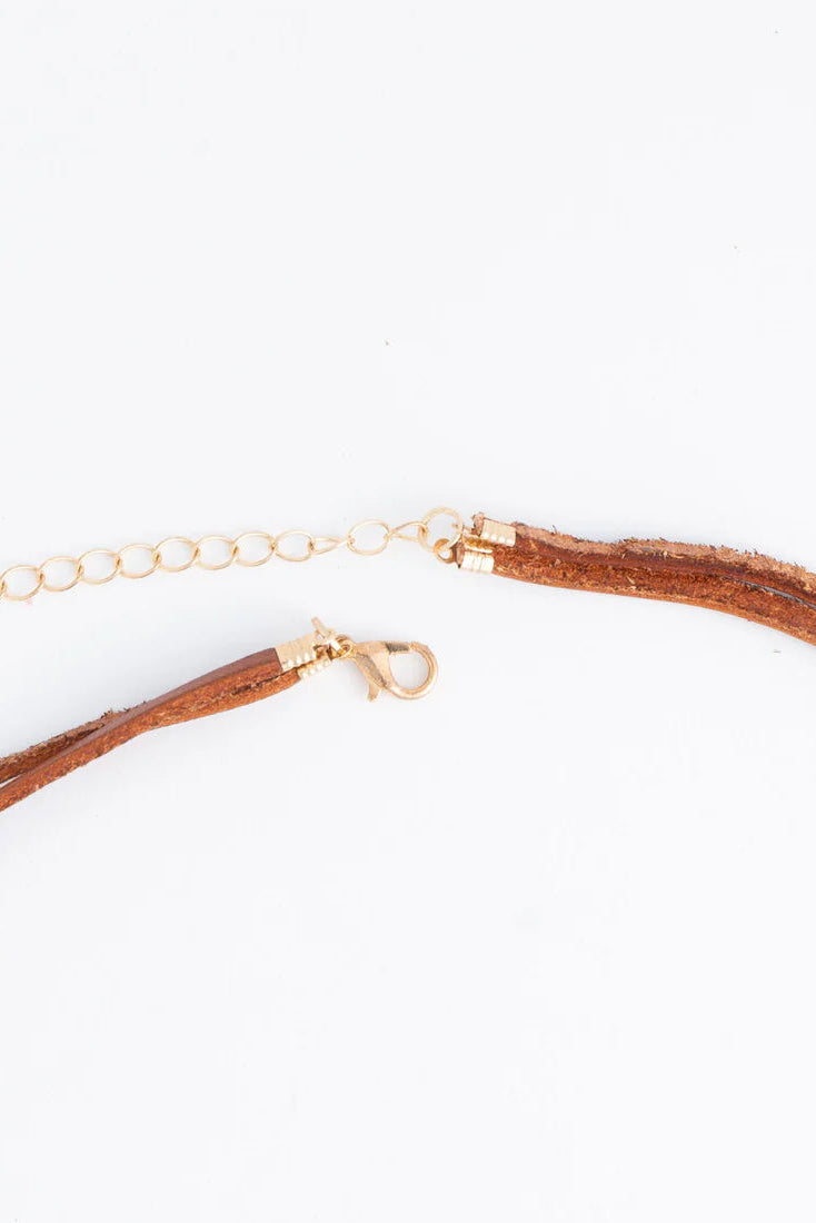 Lorelei Leather Multi Row Necklace