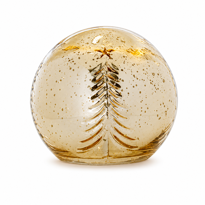 LED Wht/Gold Globe Tree