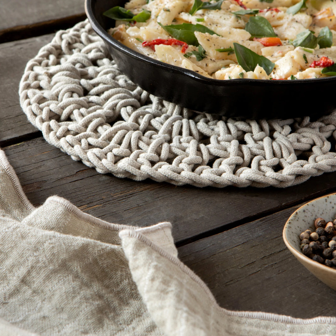 Dove Grey Knotted Trivet