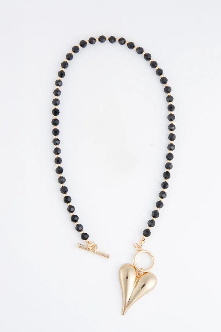 Heart Pendant Toggle Necklace