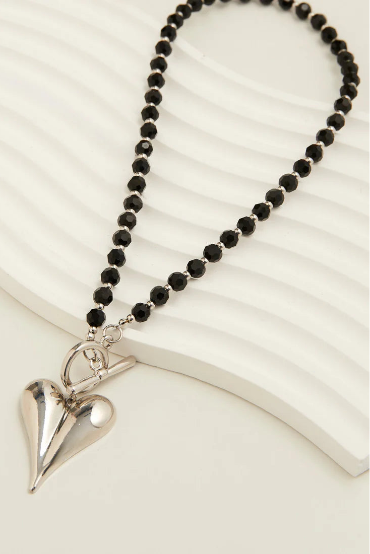 Heart Pendant Toggle Necklace