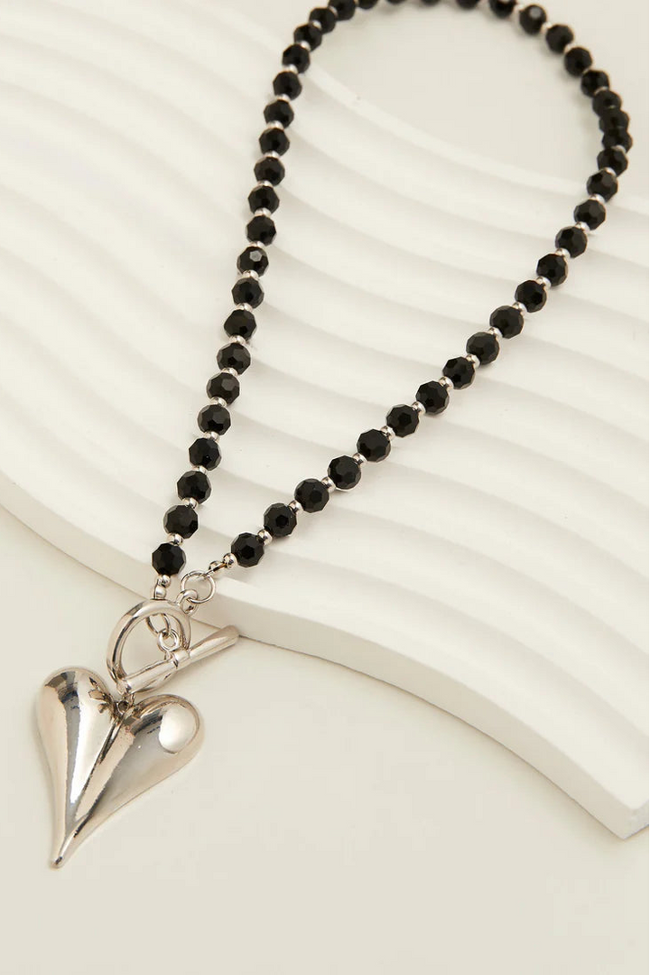 Heart Pendant Toggle Necklace