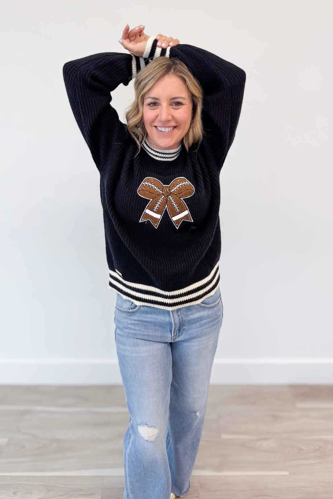 Football Bow Sweater