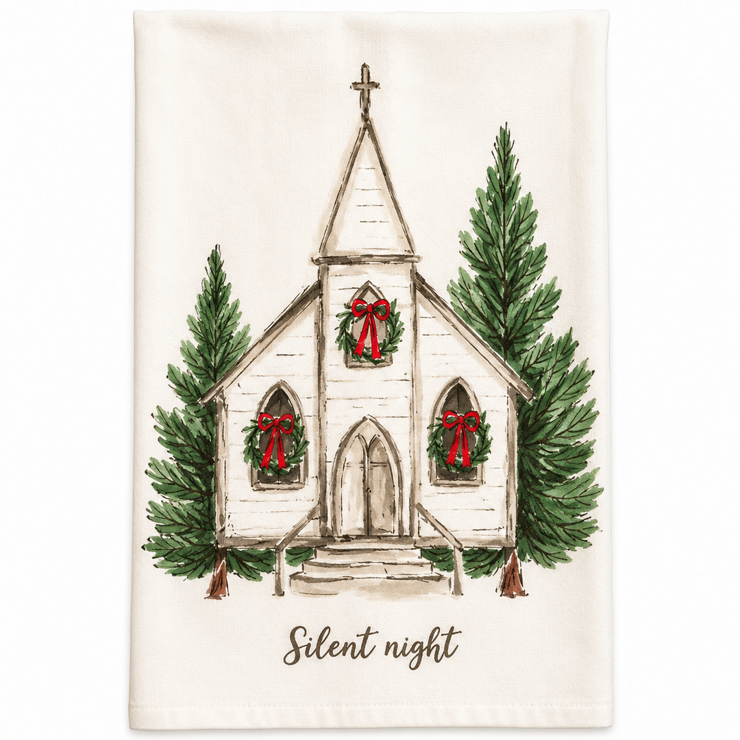 Sketched Christmas Kitchen Towel