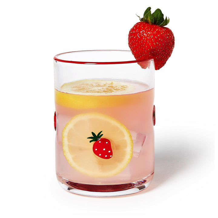 Strawberry Double Old Fashioned Glass