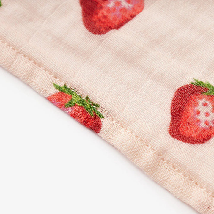 Strawberry Organic Cotton Burp Cloth Set