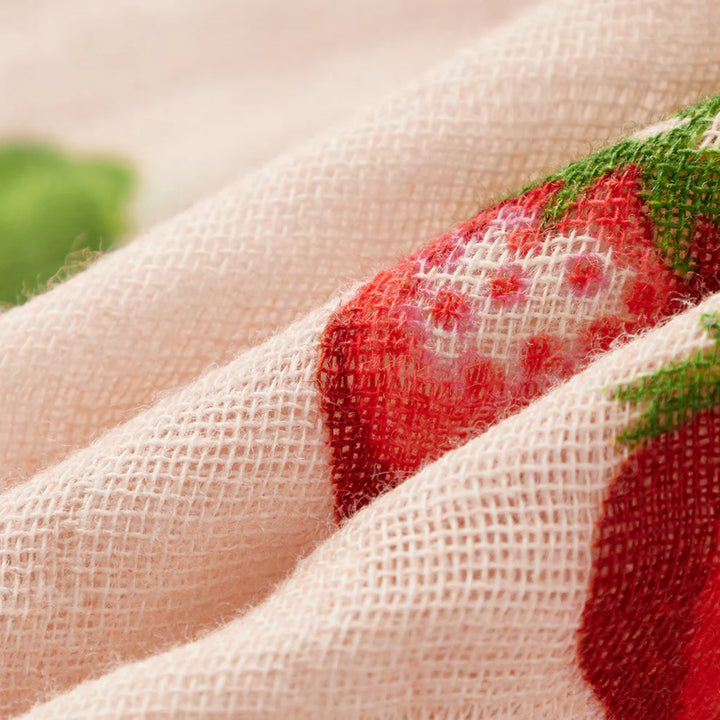 Strawberry Organic Cotton Burp Cloth Set