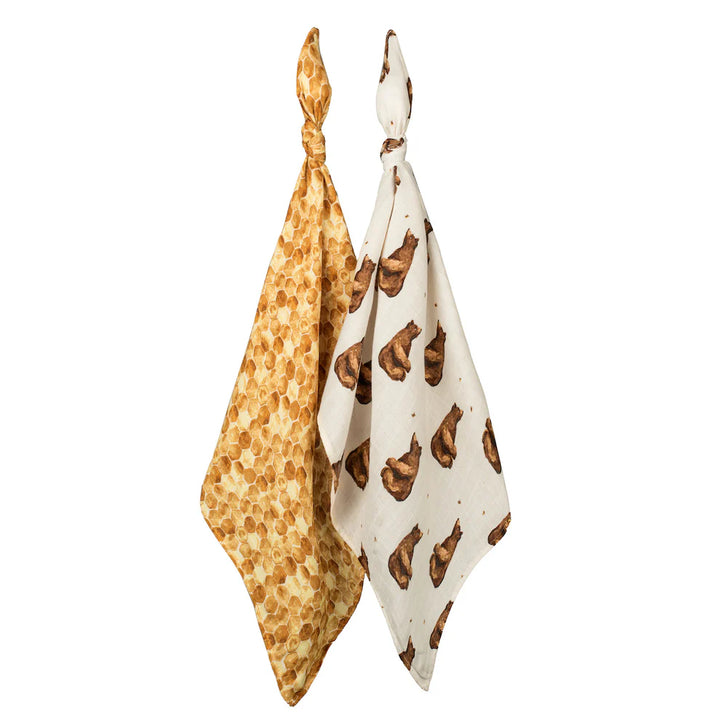 Honey Bear Burp Cloth Set