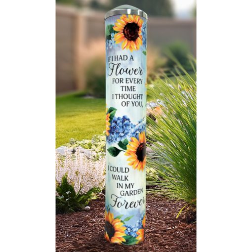 Walk In My Garden Forever Memorial Garden Pole