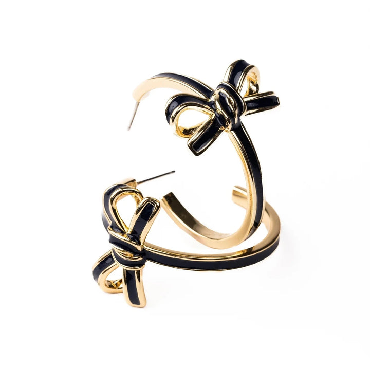 Luxe Bow Hoop Earrings