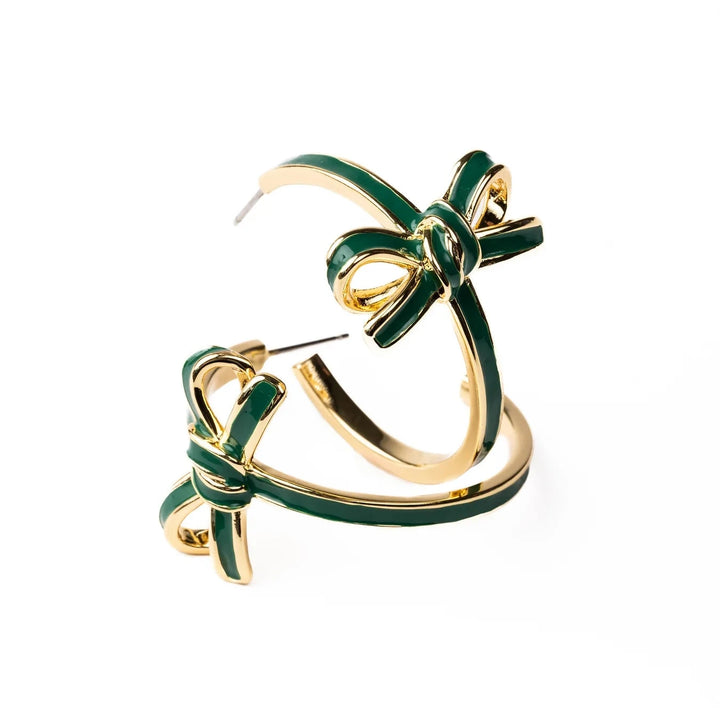 Luxe Bow Hoop Earrings