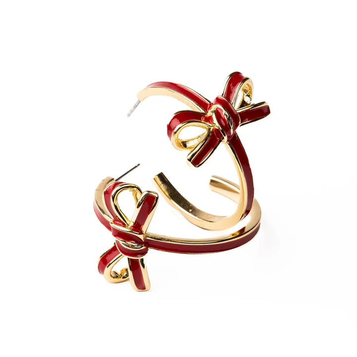 Luxe Bow Hoop Earrings