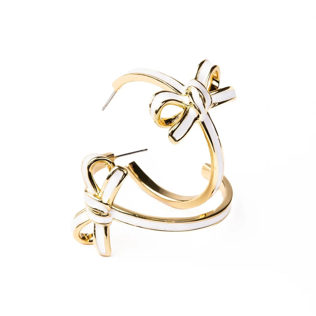 Luxe Bow Hoop Earrings