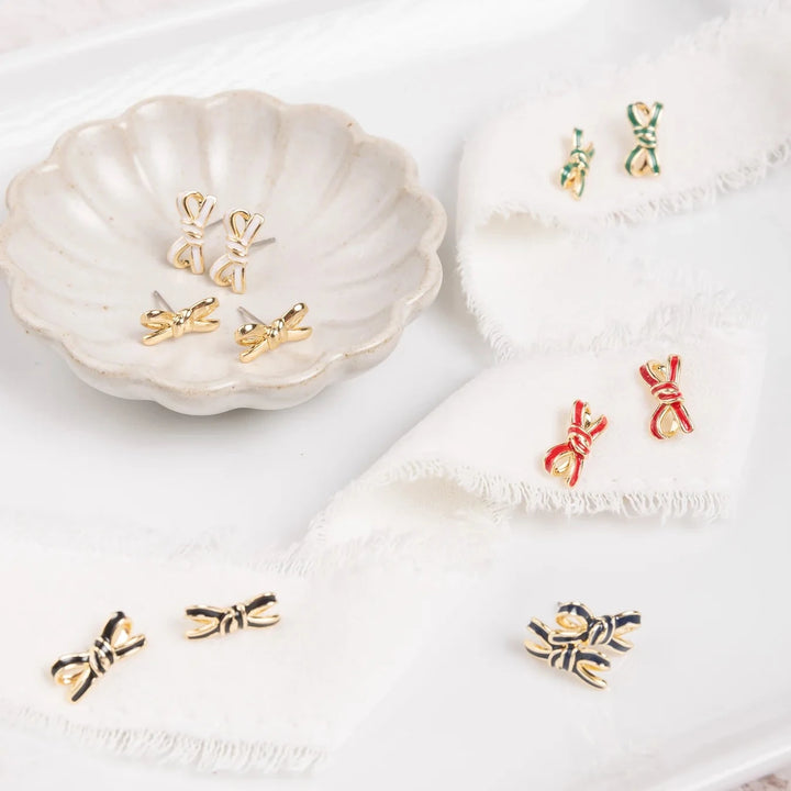 Luxe Bow Stud Earrings