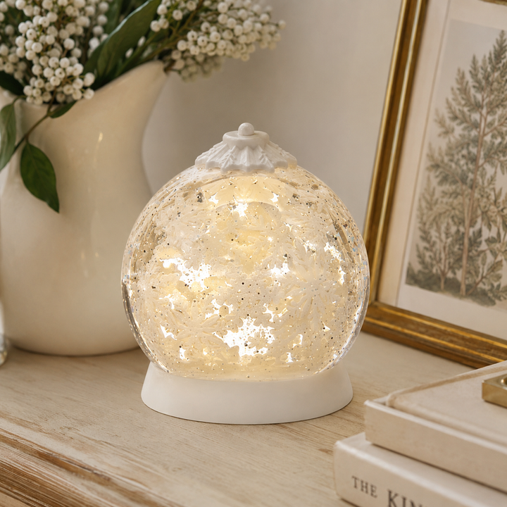 Rotating Snowflake Snow Globe