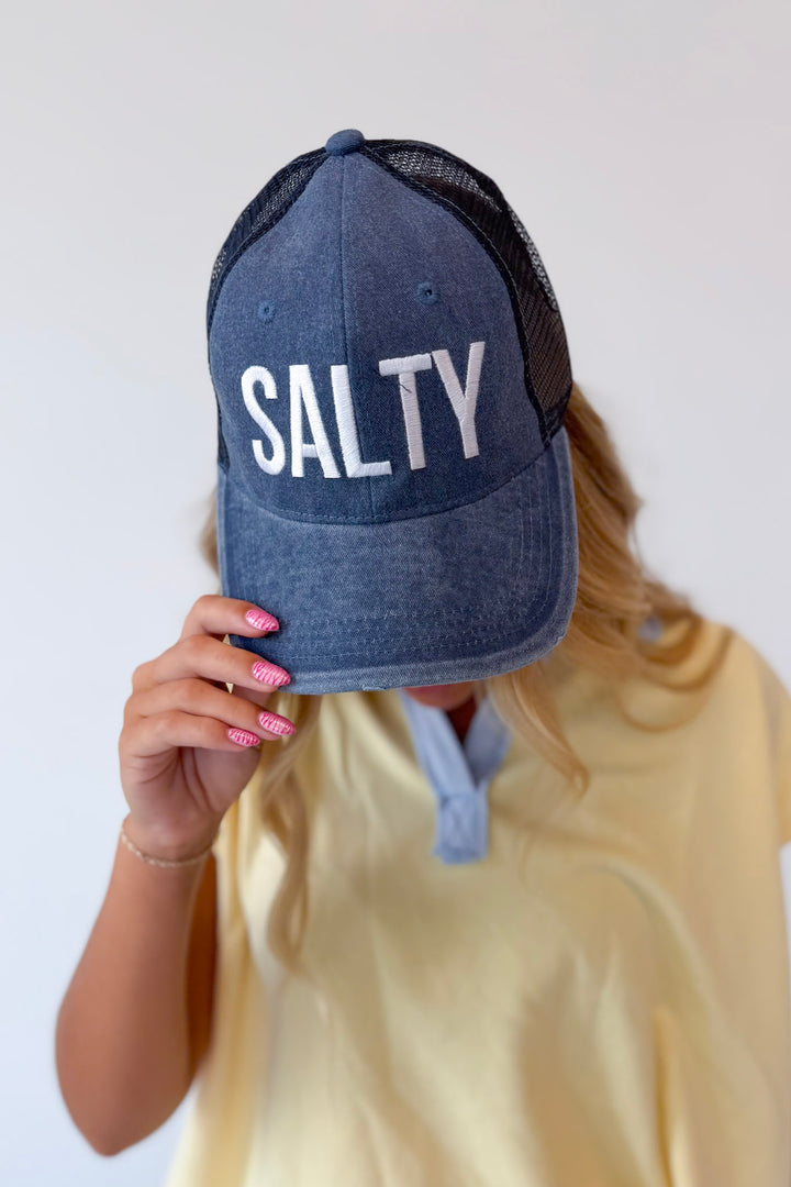 Distressed Snap Back Hat