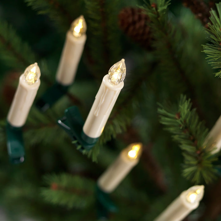 White Tree Taper Candles LED