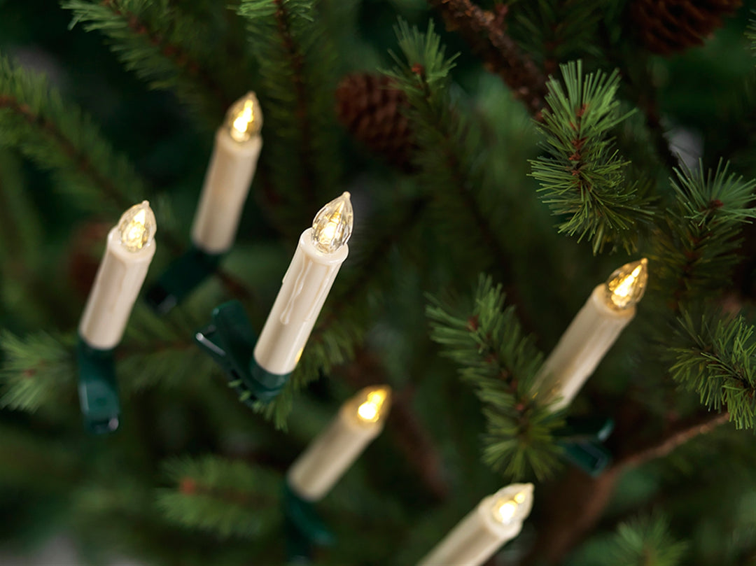 White Tree Taper Candles LED