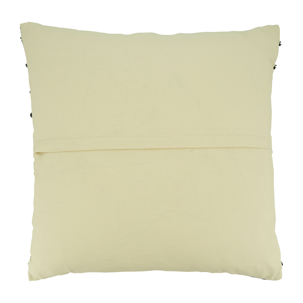 Black Textured Striped Pillow