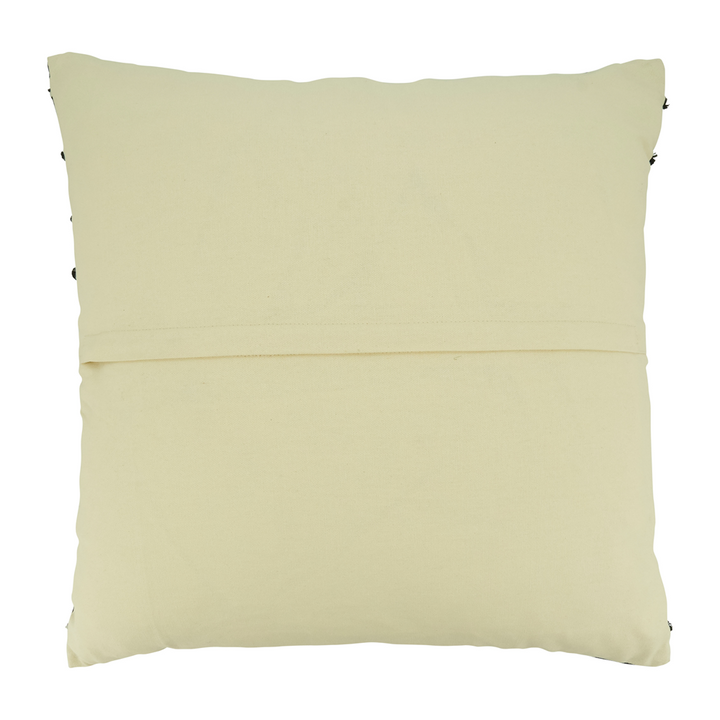 Black Textured Striped Pillow