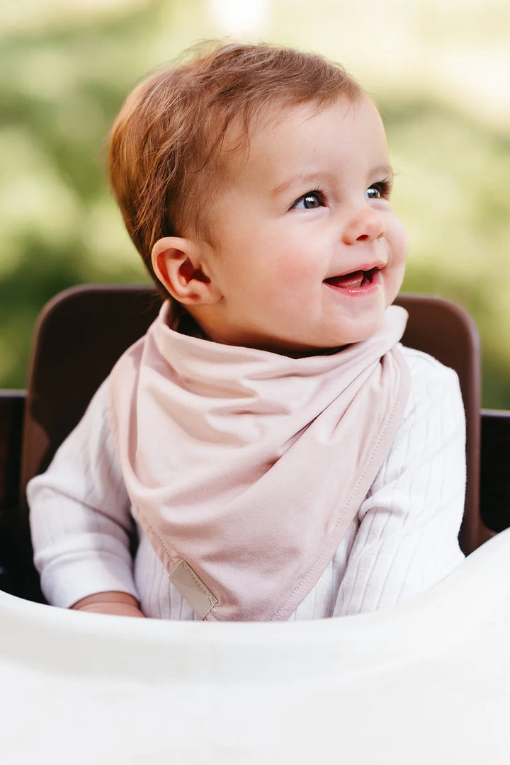 Sepia Rose Luxe Solid Kerchief Bib