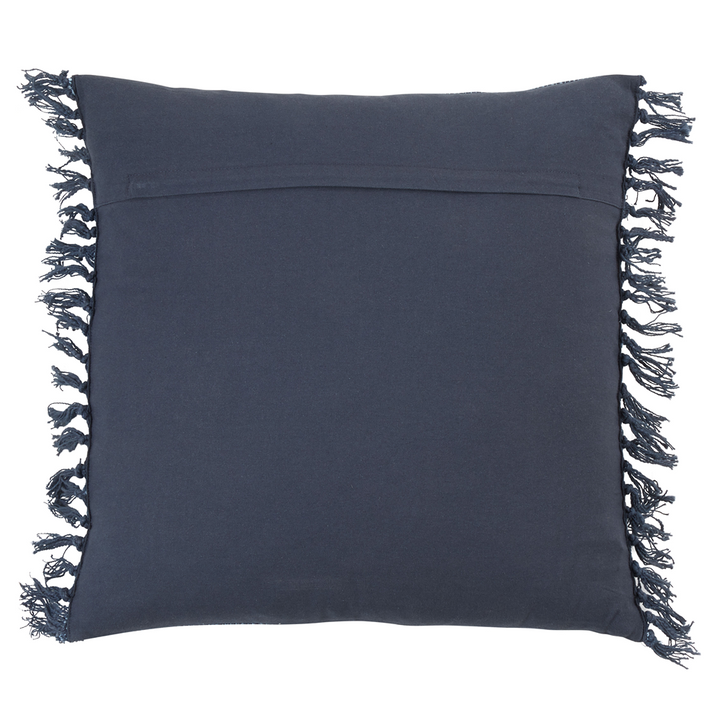 Stitched Line Fringed Pillow