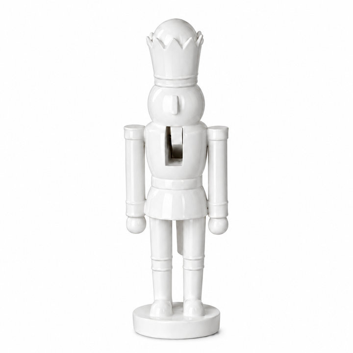 White Nutcracker Soldier Statue