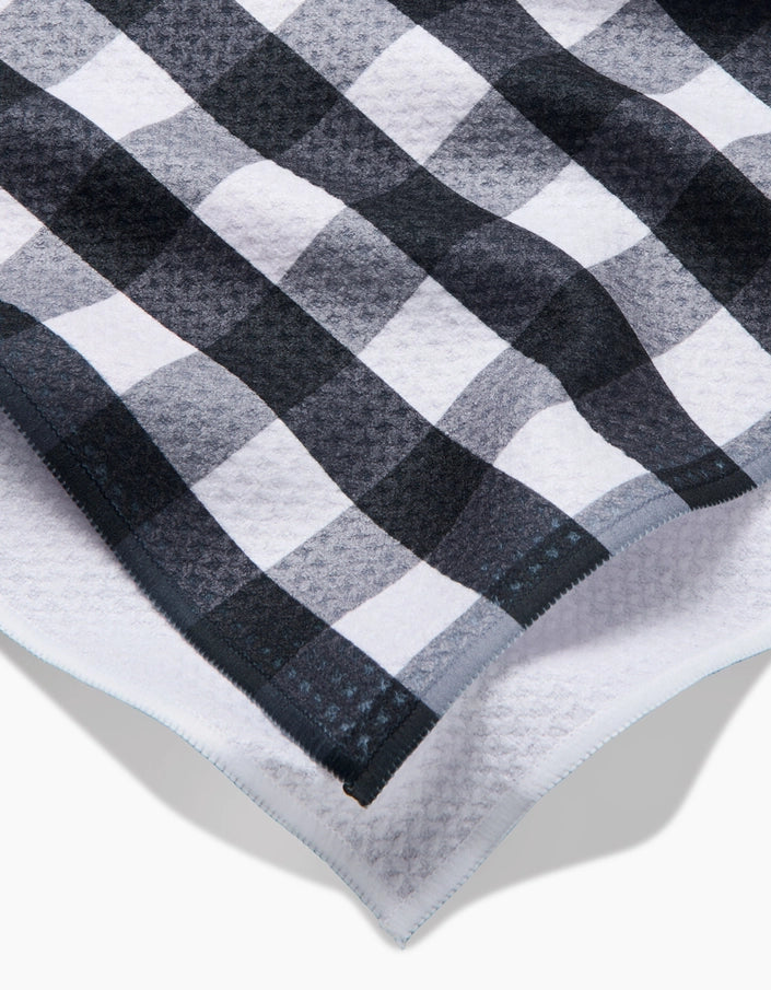 Geometry Midnight Flannel Tea Towel