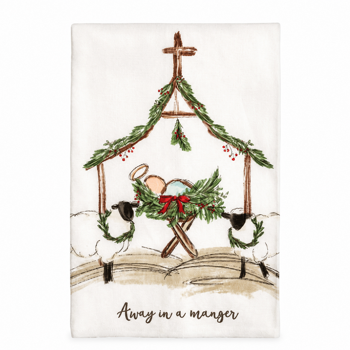 Sketched Christmas Kitchen Towel