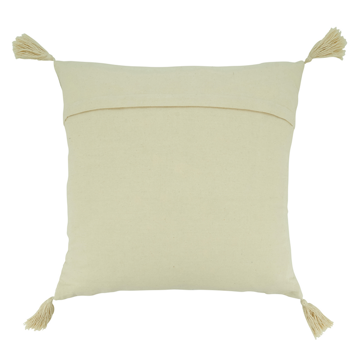 Whipstitch Banded Tassel Pillow