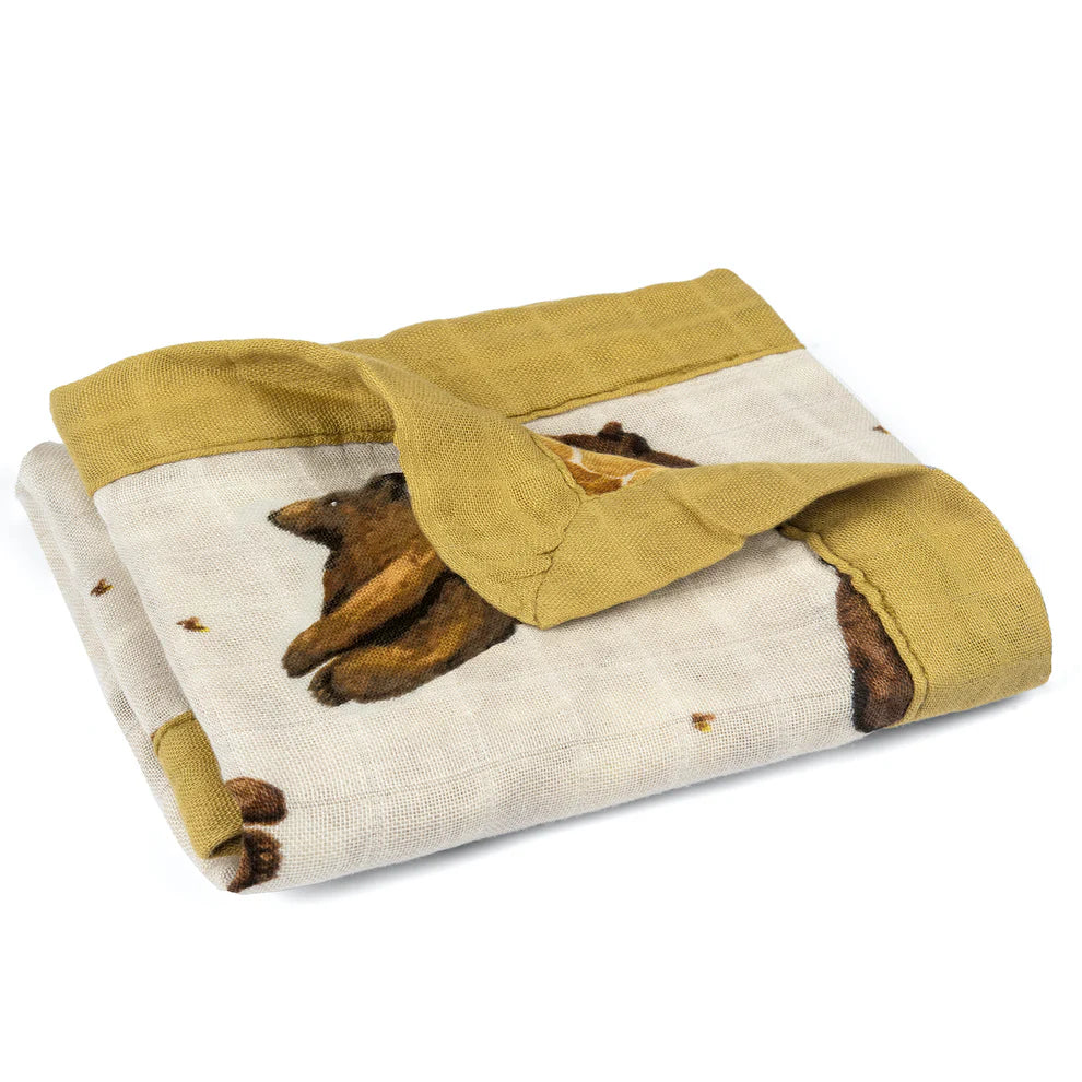 Honey Bear Mini Lovey Blanket