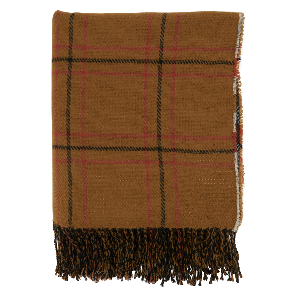Fall Hues Reversible Plaid Throw