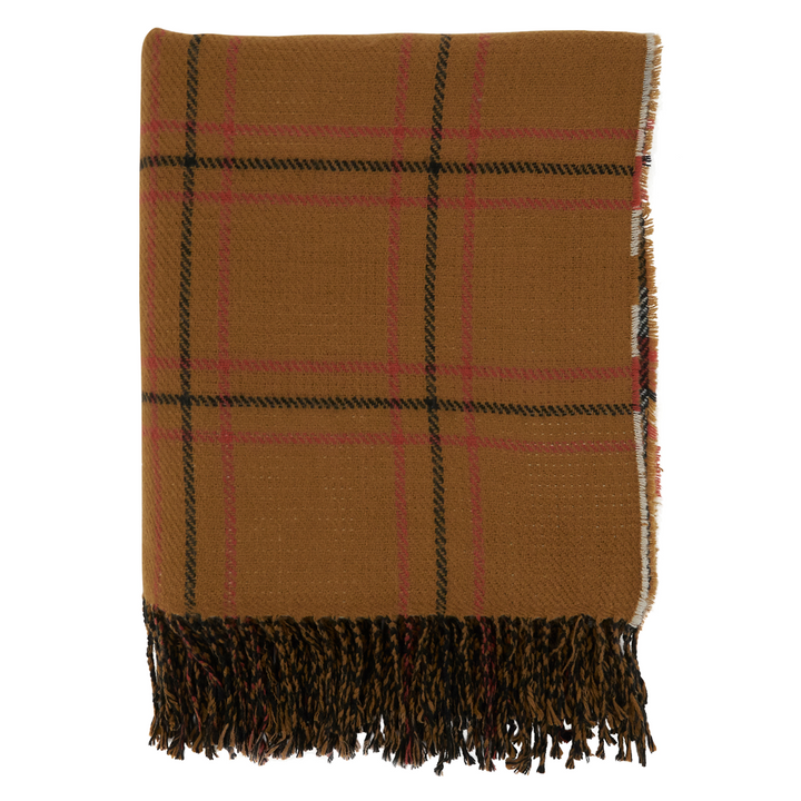Fall Hues Reversible Plaid Throw