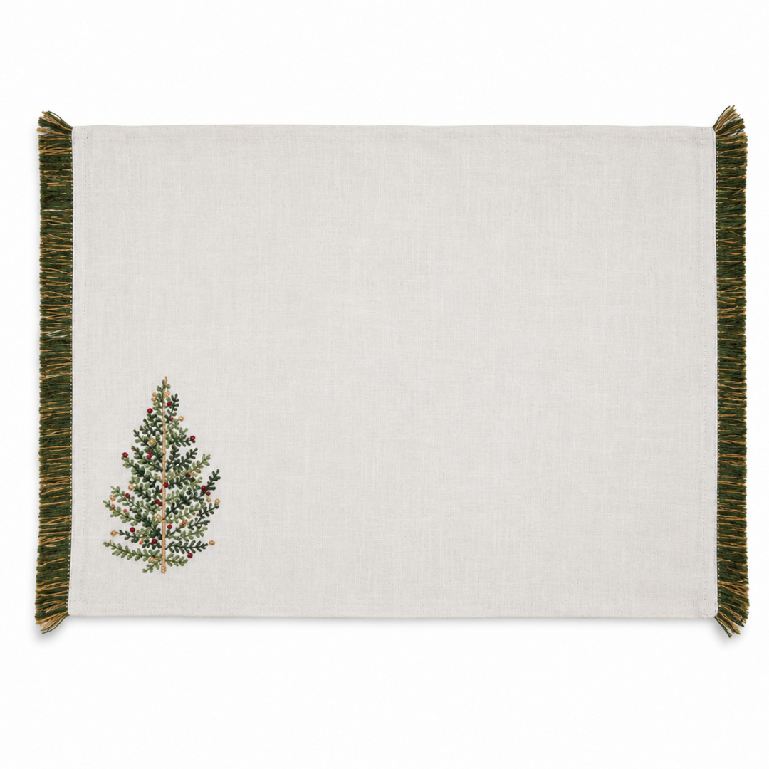 Christmas Tree Placemat Ivory