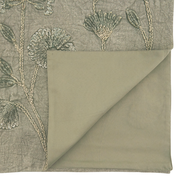 Stonewashed Botanical Table Runner